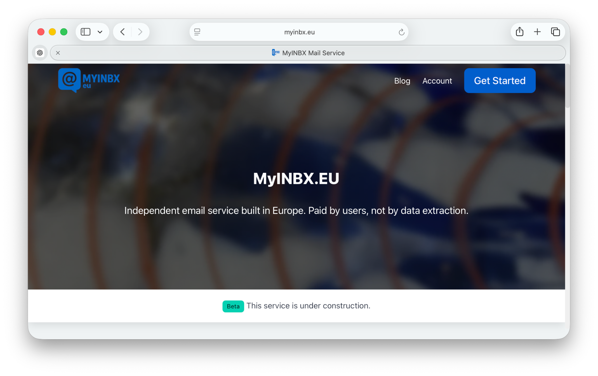 MYINBX start page
